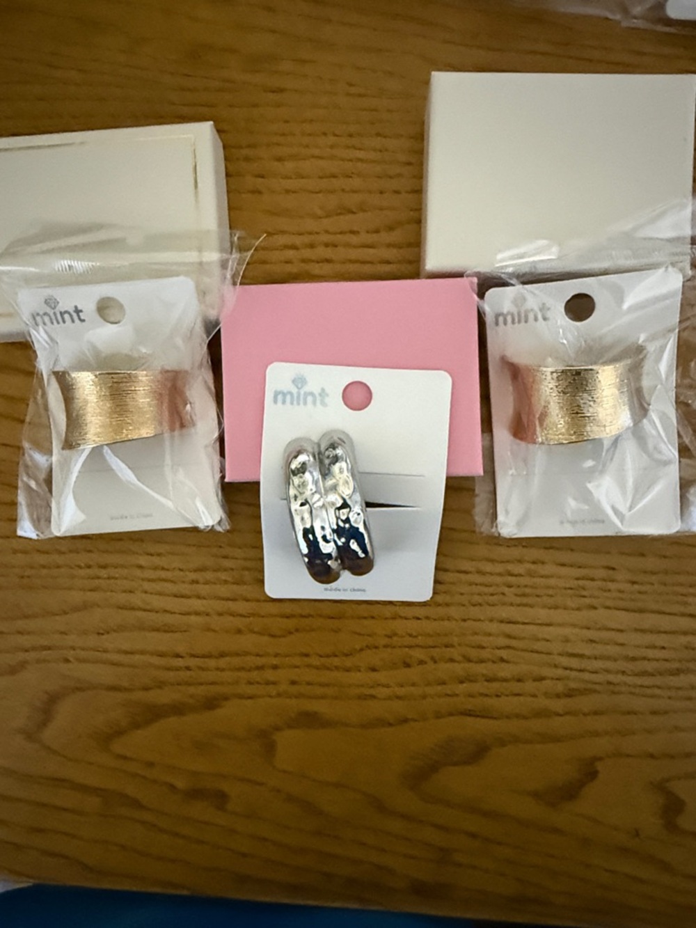 Mint Metallic Cuff Hair Ties and Hammered Silver Hair Tie